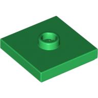 Lego Plate Special 2 x 2 with Groove and Center Stud (Jumper) / Green