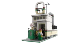 10-Wide Vintage Octan Gas Station