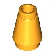 Cone 1 x 1 [Top Groove] / Bright Light Orange