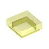 Tile 1 x 1 with Groove / Trans-Neon Green