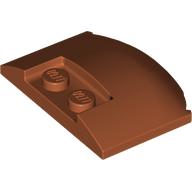 Lego Brick Round 3 x 4 x 2/3 Triple Curved with 2 Sunk Studs / Dark Orange
