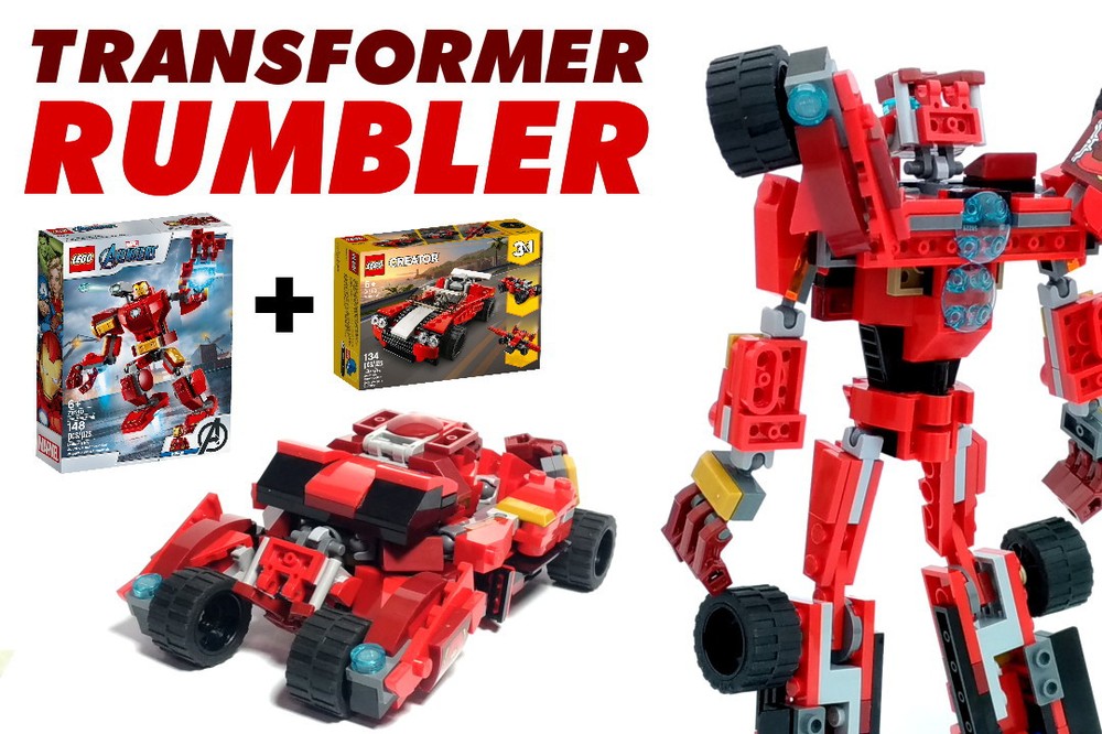 Lego Batman Red Tumbler Transformer, from set 31100 and 76140