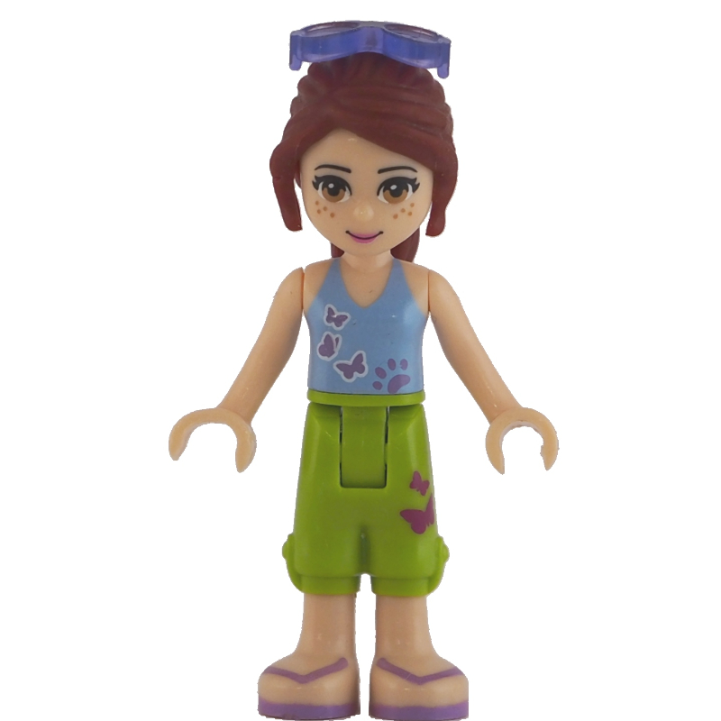 Lego Mia - Medium Blue Top, Lime Shorts, Sunglasses