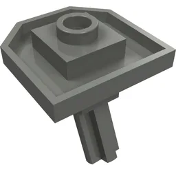 Large Figure Shield Holder with Technic Axle / Dark Bluish Gray