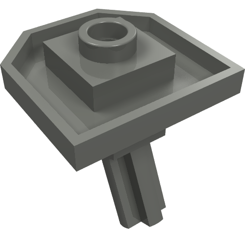 Lego Large Figure Shield Holder with Technic Axle / Dark Bluish Gray