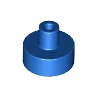 Tile Special Round 1 x 1 with Hollow Bar / Blue