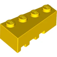 Brick Wedged, Angled 4 x 2 Right / Yellow