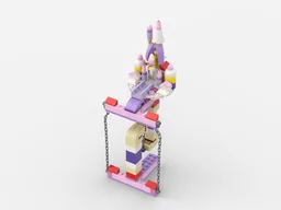 Tensegrity Sculpture - Float Pink Castle