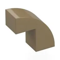Brick Curved 1 x 2 x 1 2/3 with 1 Cutout / Dark Tan