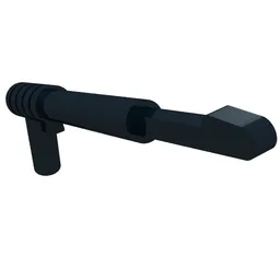 Weapon Spear Gun with Rounded Trigger and Thin Spear Base / Black
