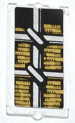 Lego Glass for Window 1 x 2 x 3 with Muntins and Stacked Gold Ingots Pattern (Sticker) - Set 79109