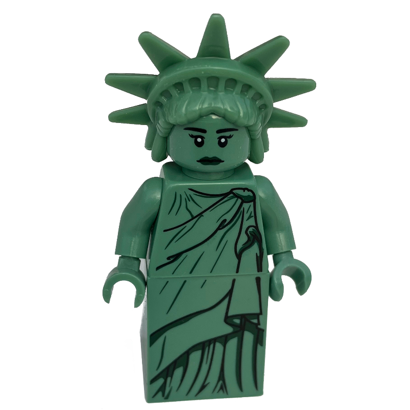 Lego Lady Liberty (3626c Head) - Rubber Crown