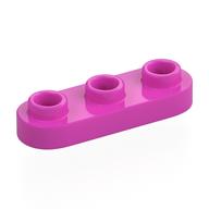 Lego Plate Special 1 x 3 Rounded with 3 Open Studs / Dark Pink