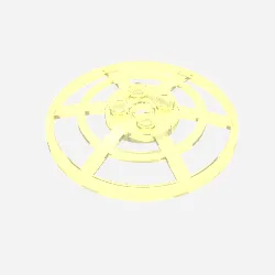 Dish 6 x 6 Inverted, Radar / Webbed [Anti-studs at 90°] / Trans-Neon Green