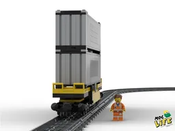Wagon train with containers