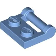 Plate Special 1 x 2 [Side Handle Closed Ends] / Medium Blue
