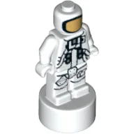 Minifig Trophy Statuette, Astronaut Print / White