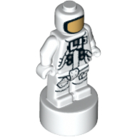 Lego Minifig Trophy Statuette, Astronaut Print / White