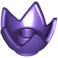 Lego Crown / Flower / Egg Shell Half / Dark Purple