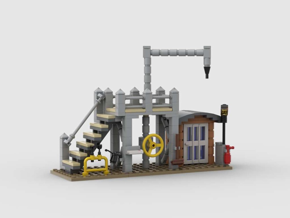 Lego Ölkran für ölgefeuerte Dampfloks - Oil crane for oil-fired steam locomotives