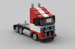 red and white truck