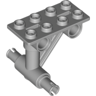 Lego Plate Special 2 x 4 Thin 4 Holes, Struts and 2 Pins [Undercarriage] / Light Bluish Gray