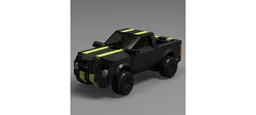Black-Lime Pickup Truck