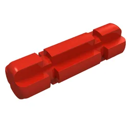 Technic Axle 2 Notched / Red