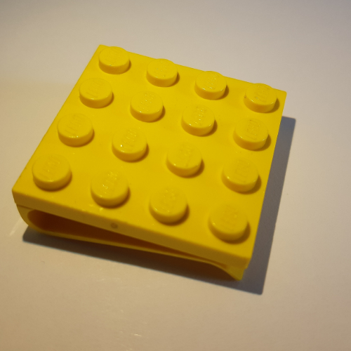 Lego Scala, Plate Special 4 x 4 with Clip / Yellow