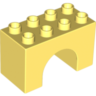 Lego Duplo Brick 2 x 4 x 2 Arch / Bright Light Yellow