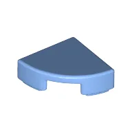 Tile Round 1 x 1 Quarter / Medium Blue