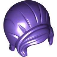 Lego Hair Beehive Style with Sideways Fringe / Dark Purple