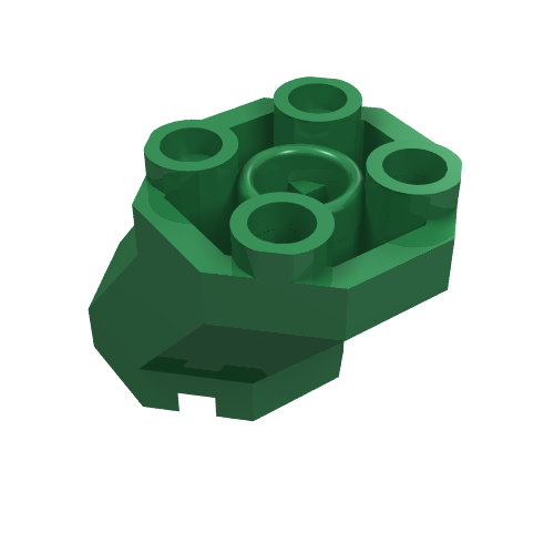 Lego Brick Special Octagonal 2 x 3 x 1 2/3 Sloped / Green