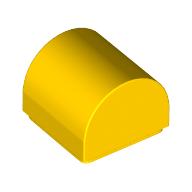 Lego Brick Curved 1 x 1 x 2/3 Double Curved Top, No Studs / Yellow