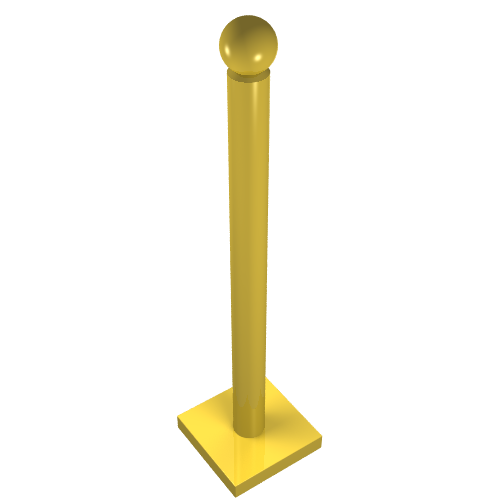 Lego Belville Umbrella Stand with Square Base / Yellow