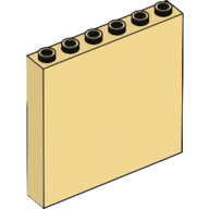 Lego Brick 1 x 6 x 5 / Light Yellow