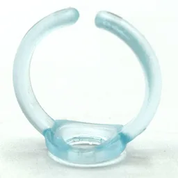 Clikits Ring, Narrow Band with Hole in Top / Trans-Very Lt Blue