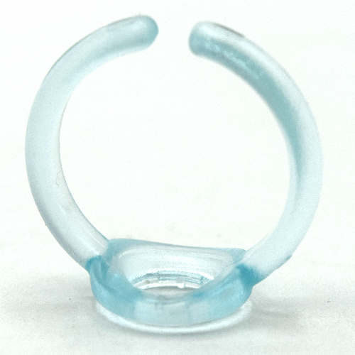 Lego Clikits Ring, Narrow Band with Hole in Top / Trans-Very Lt Blue