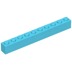 Brick 1 x 10 / Maersk Blue