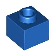 Plate 1 x 1 x 2/3 with Open Stud / Blue