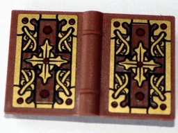 Minifigure, Utensil Book 2 x 3 with Gold Cross Pattern (Stickers) - Set 79010