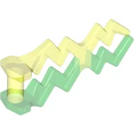 Wave / Lightning Angular, Double with Marbled Trans-Green Pattern