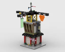 Modular Cyberpunk City - Tea House and Power Station