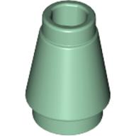 Lego Cone 1 x 1 [Top Groove] / Sand Green