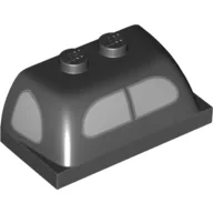 Windscreen 2 x 4 x 1 1/3 with Back Window Print (Junior Moon) / Black