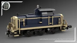 V60 German Shunter Locomotive "dark blue - tan" version