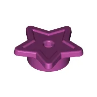 Tile, Star with Stud Holder, Pin Hole / Magenta