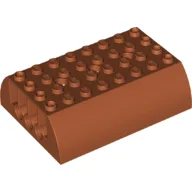 Brick Curved 8 x 6 x 2 Double / Dark Orange