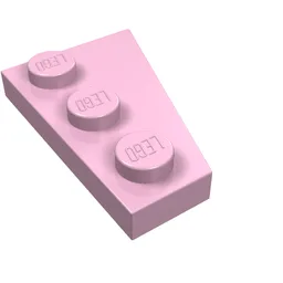 Wedge Plate 3 x 2 Left / Bright Pink