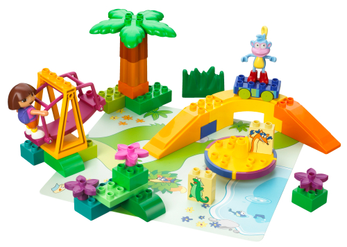 Lego Dora and Boots at Play Park